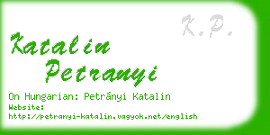 katalin petranyi business card