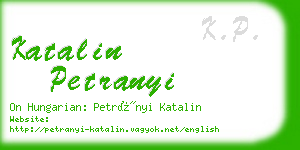 katalin petranyi business card